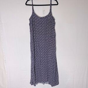 Vintage 90’s Navy Blue Ditsy Floral Sun Dress XXL